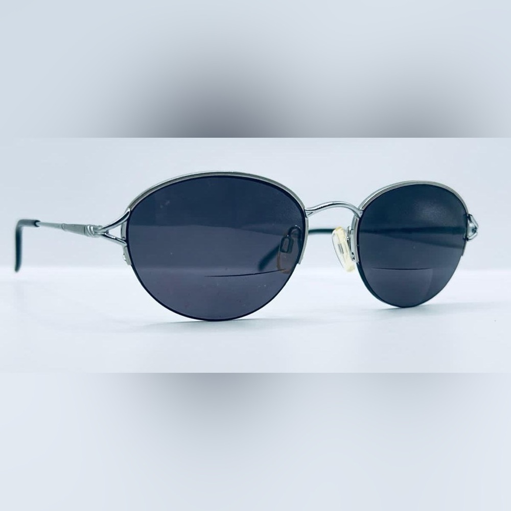 Liza Silver Oval Half-Rim Sunglasses Frames Only